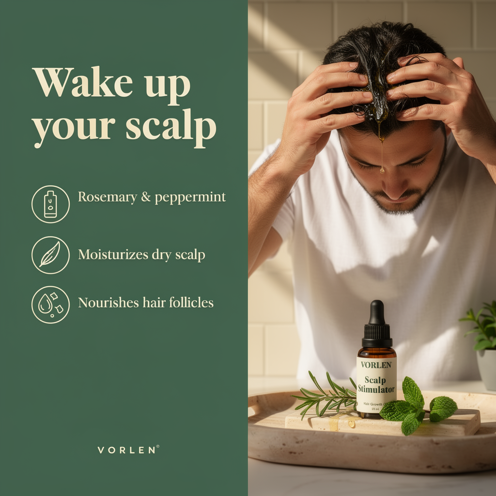 Wake up your scalp: rosemary and peppermint, moisturizes dry scalp, nourishes hair follicles