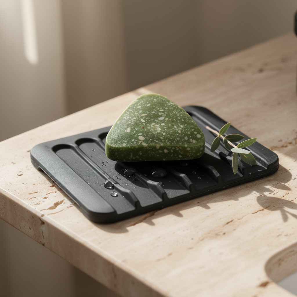 Silicone soap holder in black