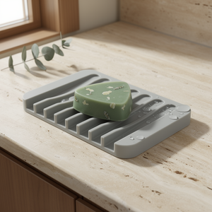 Silicone soap holder in grey